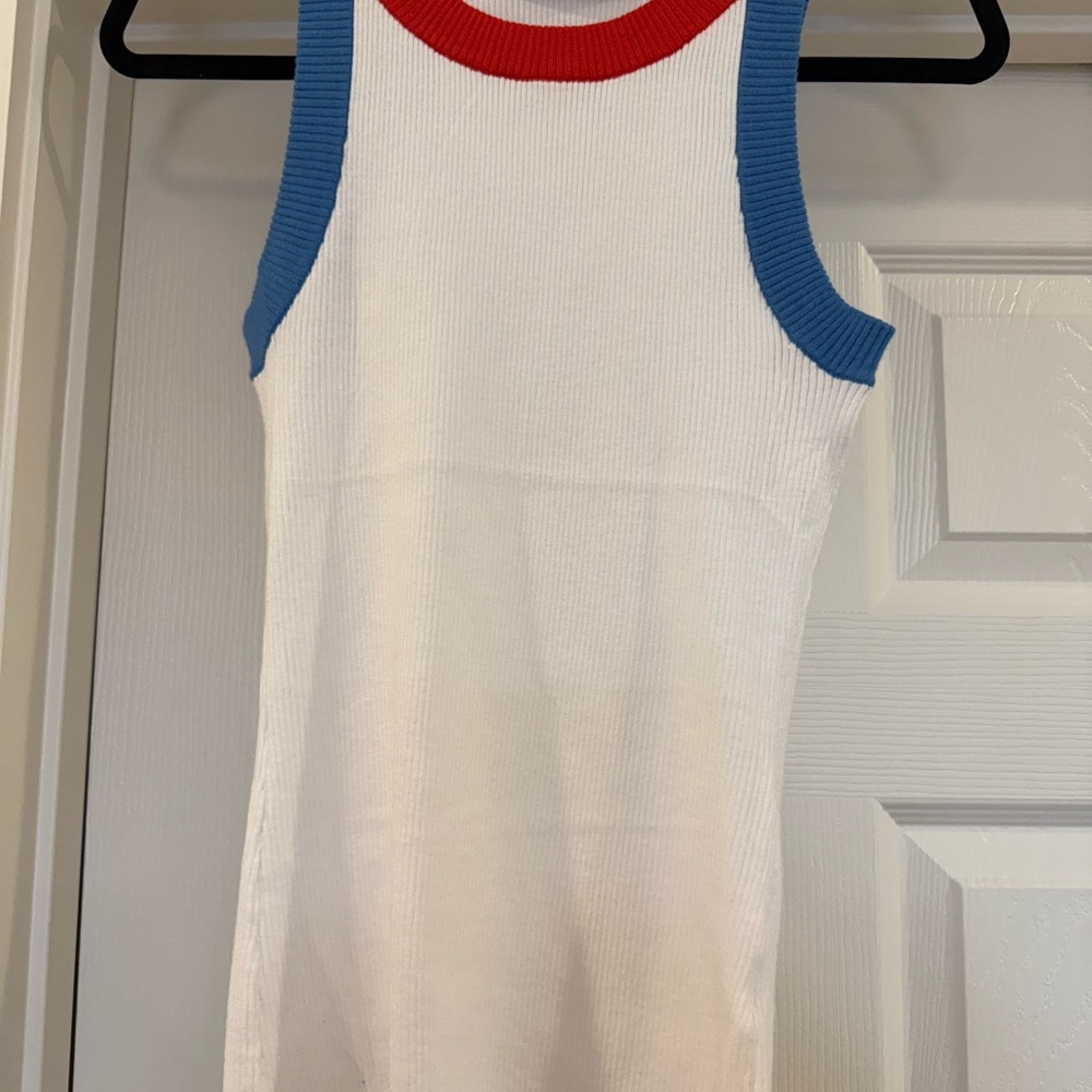 Colorblock Tank Top Red, White, & Blue